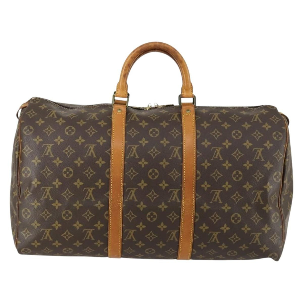 Louis Vuitton Keepall Bag Monogram Canvas Brown Canvas Travel Bag Bag (Pre-Owned)