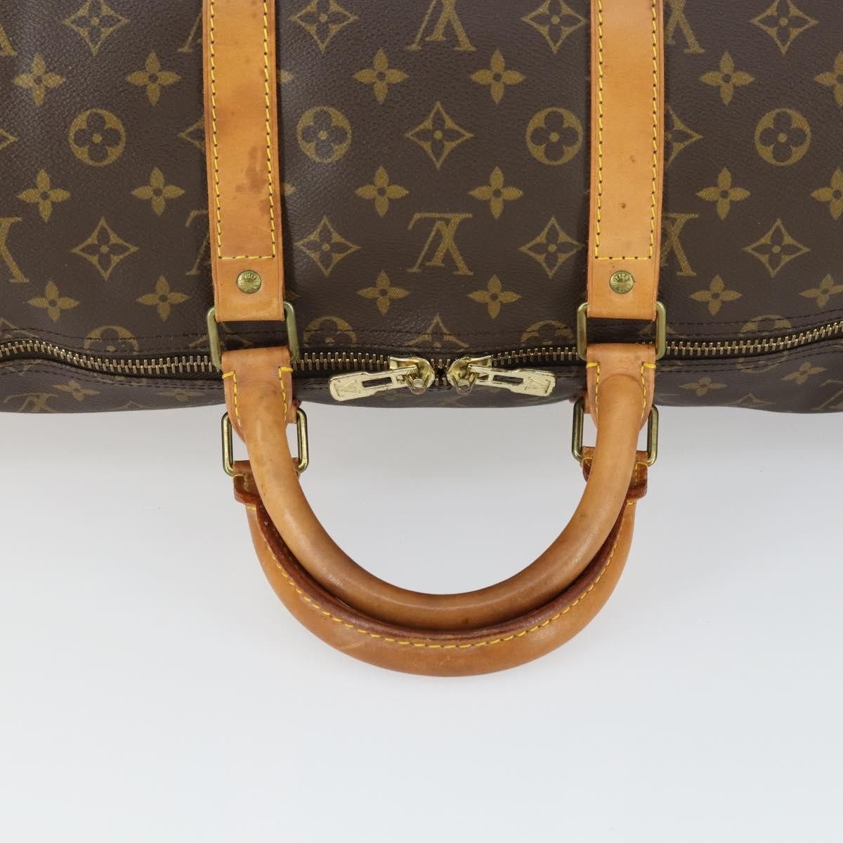 Louis Vuitton Keepall Bag Monogram Canvas Brown Canvas Travel Bag Bag (Pre-Owned)