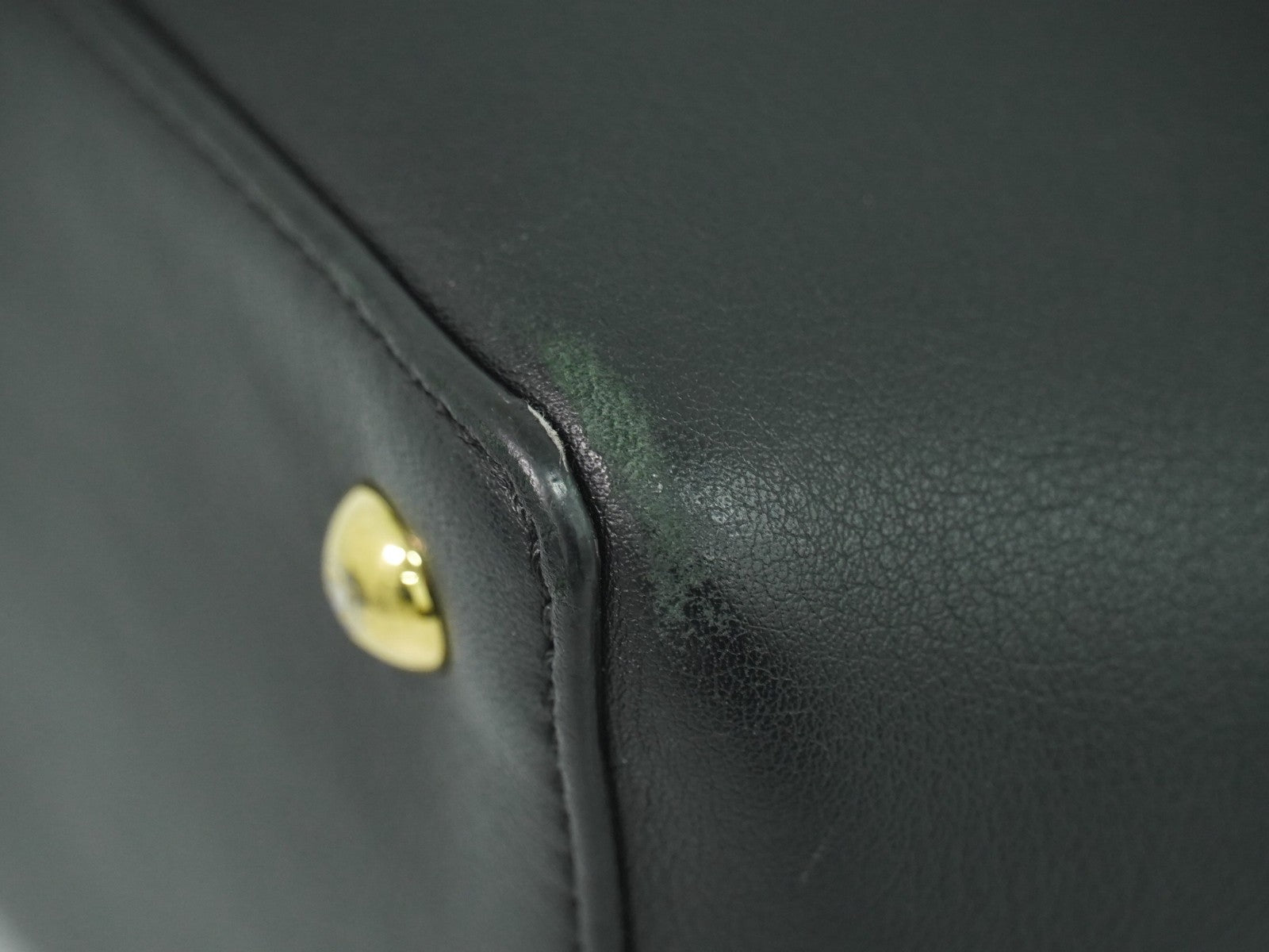 Fendi 2Jours Bag Leather Black Leather Handbag (Pre-Owned)
