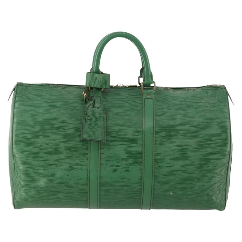 Louis Vuitton Keepall Bag Epi Leather Green Leather Travel Bag Bag (Pre-Owned)