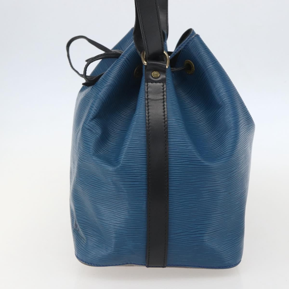 Louis Vuitton Bicolor Petit Noe Handbag Epi Leather Blue Leather Shoulder Bag Bag (Pre-Owned)