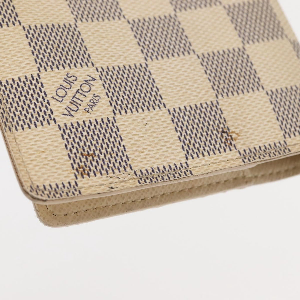 Louis Vuitton Agenda Cover Damier Azur Beige Canvas Toiletry Case Accessory (Pre-Owned)