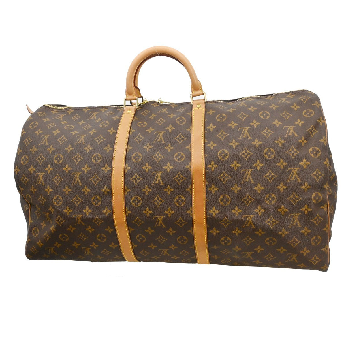 Louis Vuitton Keepall Bag Monogram Canvas Brown Canvas Travel Bag Bag (Pre-Owned)