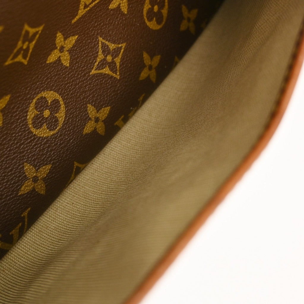 Louis Vuitton Deauville Handbag Monogram Canvas Brown Canvas Handbag (Pre-Owned)