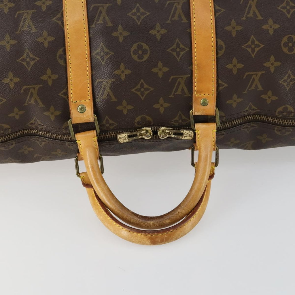 Louis Vuitton Keepall Bag Monogram Canvas Brown Canvas Travel Bag Bag (Pre-Owned)