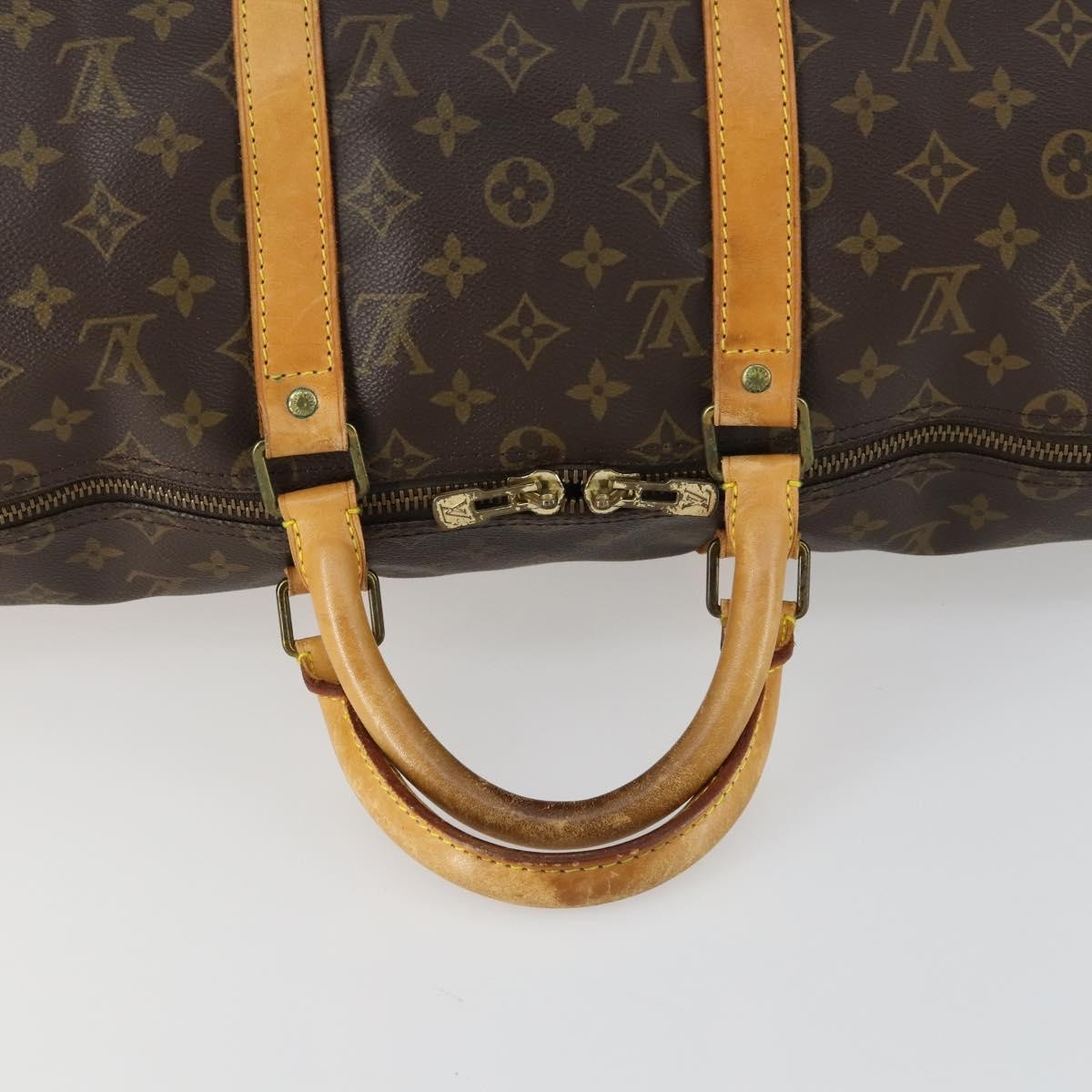 Louis Vuitton Keepall Bag Monogram Canvas Brown Canvas Travel Bag Bag (Pre-Owned)