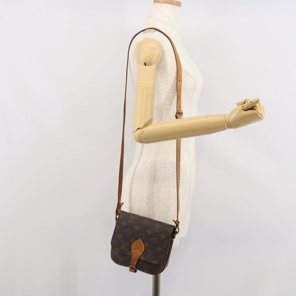 Louis Vuitton Cartouchiere Handbag Monogram Canvas Brown Canvas Shoulder Bag Bag (Pre-Owned)