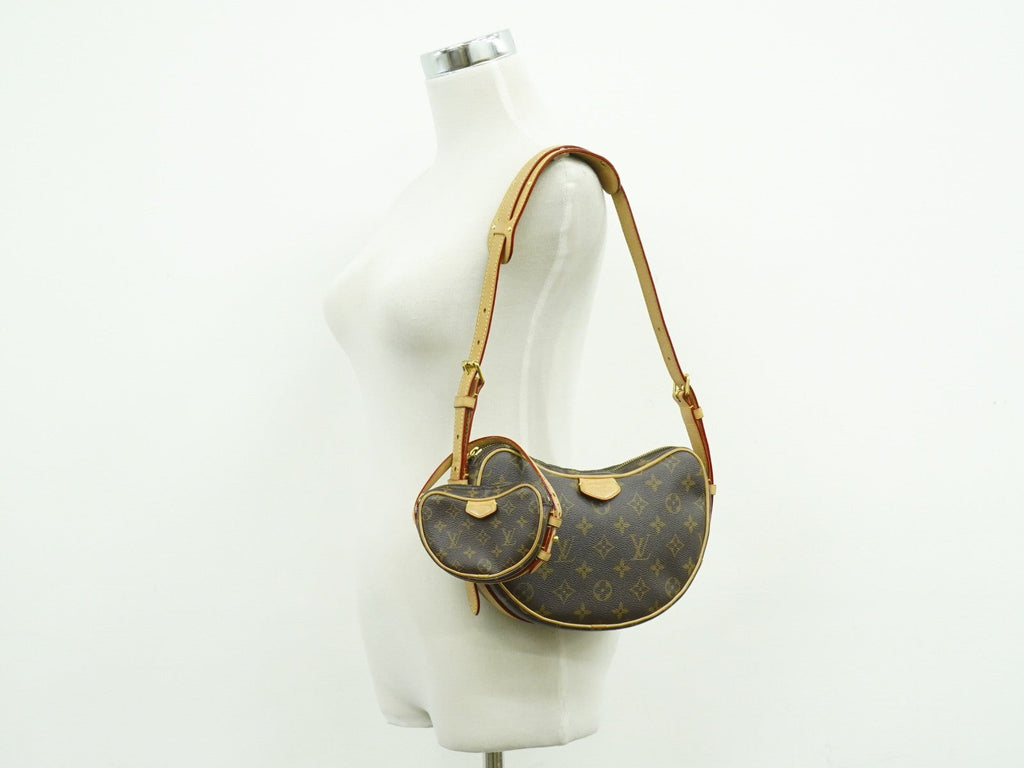 Louis Vuitton Croissant Handbag Monogram Canvas Brown Canvas Shoulder Bag Bag (Pre-Owned)