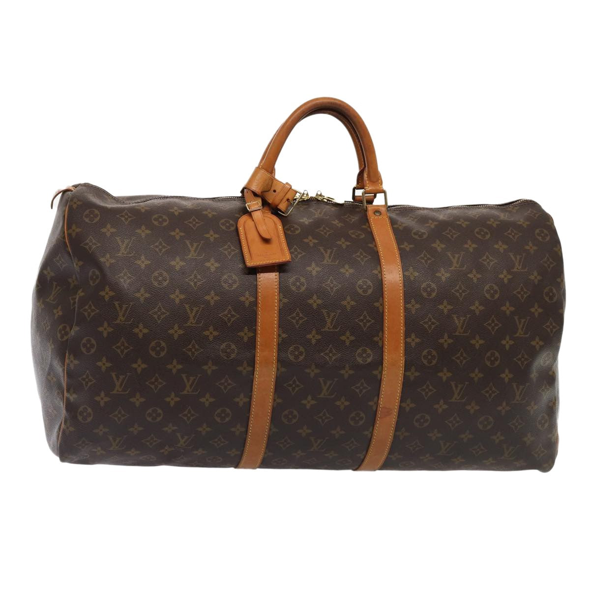 Louis Vuitton Keepall Bag Monogram Canvas Brown Canvas Travel Bag Bag (Pre-Owned)