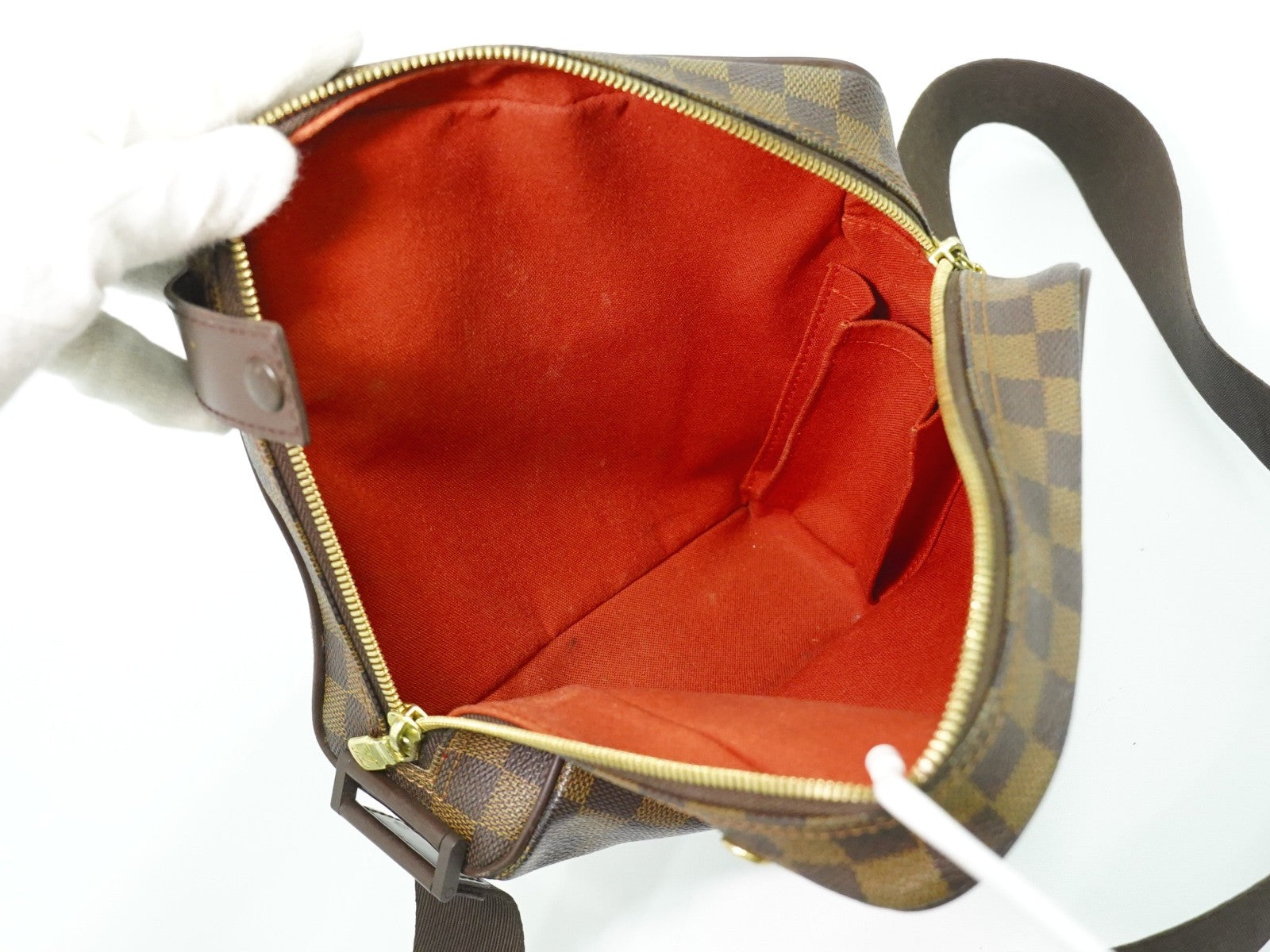 Louis Vuitton Olav Handbag Damier Brown Canvas Shoulder Bag Bag (Pre-Owned)