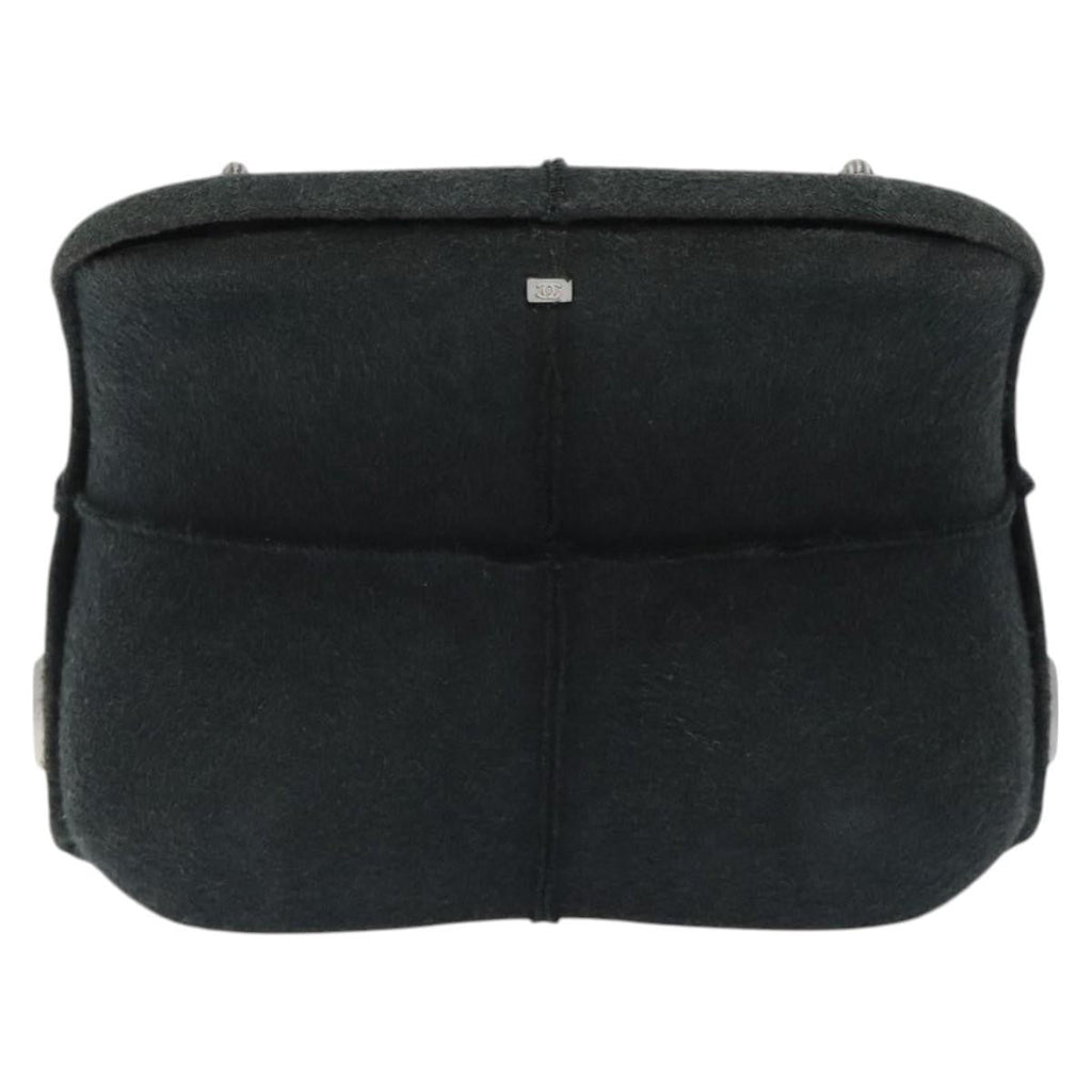 Chanel Millennium Shoulder Bag Felt Gray Synthetic Shoulder Bag Bag (Pre-Owned)
