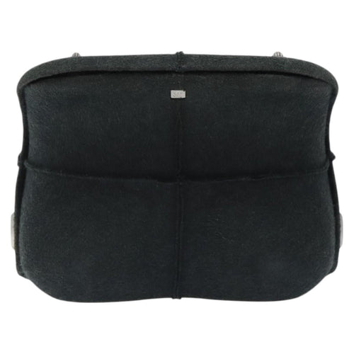 Chanel Millennium Shoulder Bag Felt Gray Synthetic Shoulder Bag Bag (Pre-Owned)