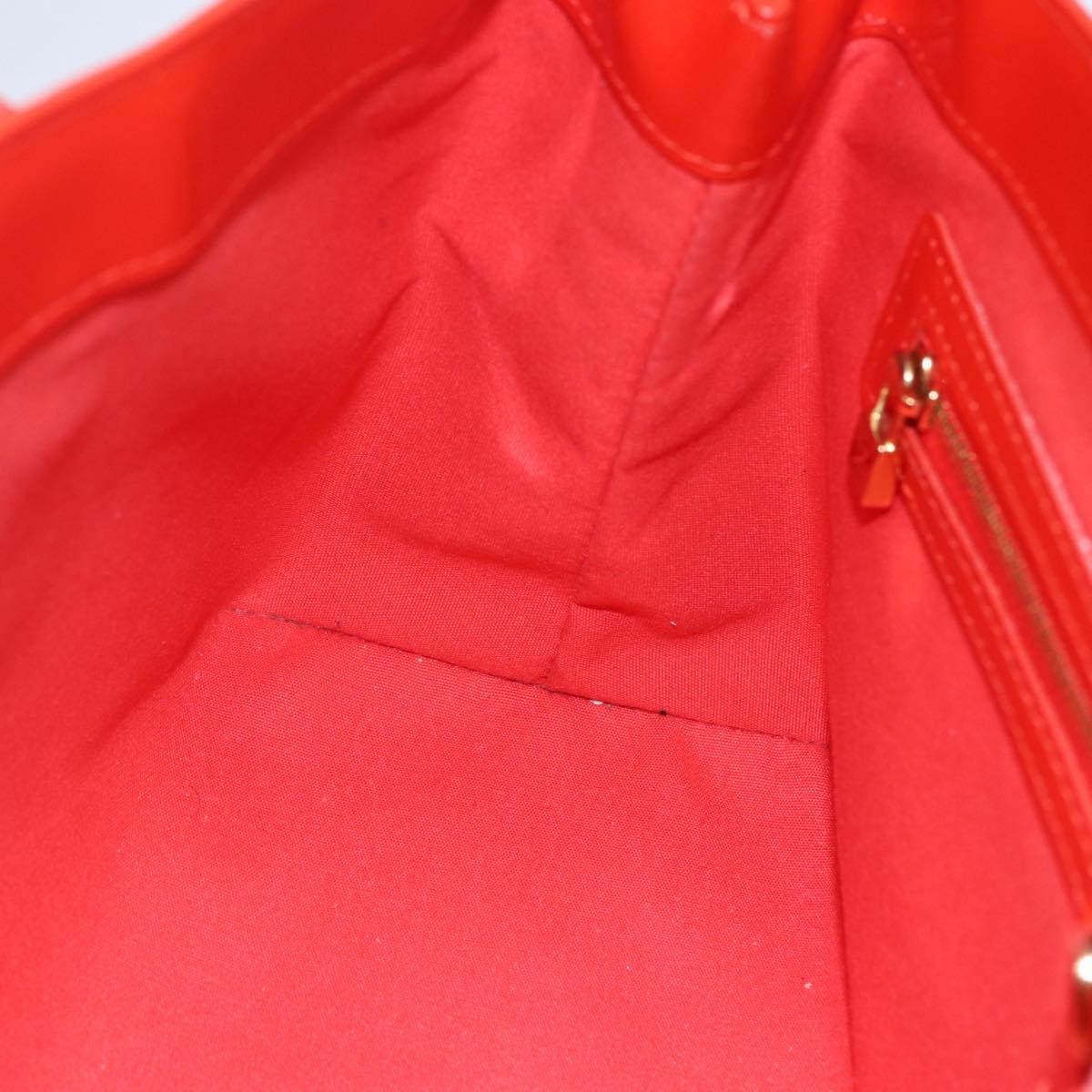 Louis Vuitton Wilshire Handbag Monogram Vernis Orange Patent_Leather Tote Bag Bag (Pre-Owned)