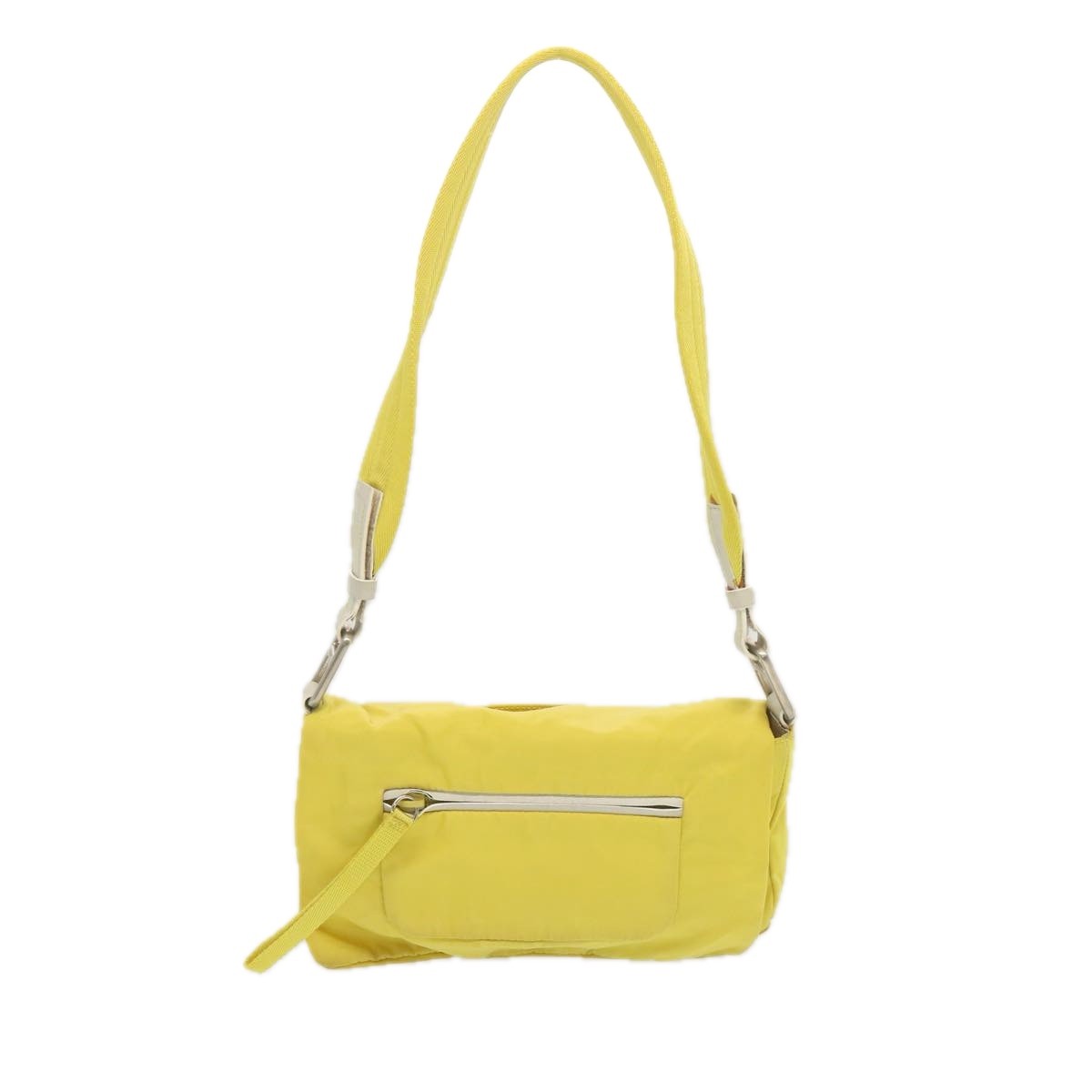 Prada Vintage Shoulder Bag Tessuto Yellow Nylon Shoulder Bag Bag (Pre-Owned)