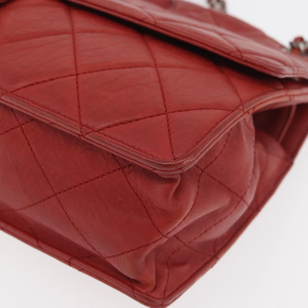 Chanel 2.55 Shoulder Bag Leather Red Leather Handbag (Pre-Owned)