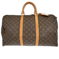 Louis Vuitton Keepall Bag Monogram Canvas Brown Canvas Travel Bag Bag (Pre-Owned)