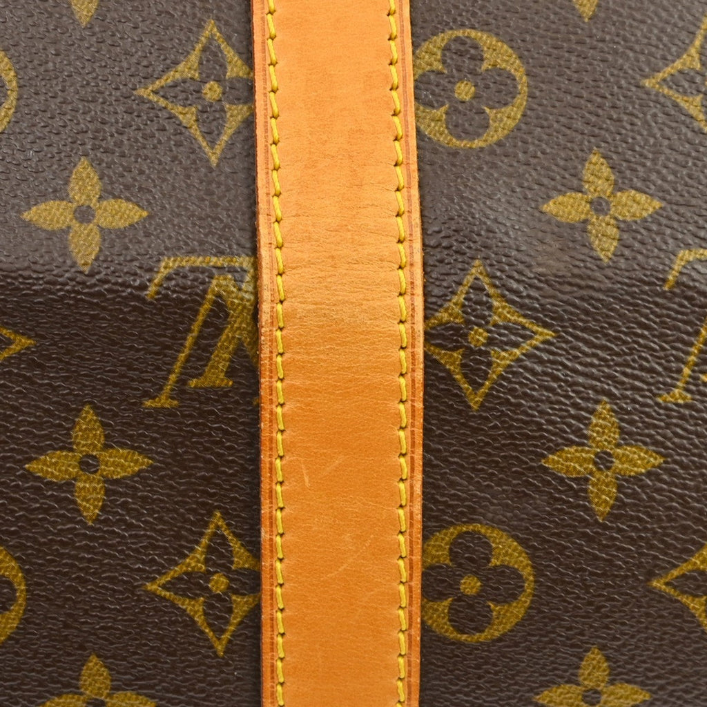 Louis Vuitton Keepall Bag Monogram Canvas Brown Canvas Travel Bag Bag (Pre-Owned)