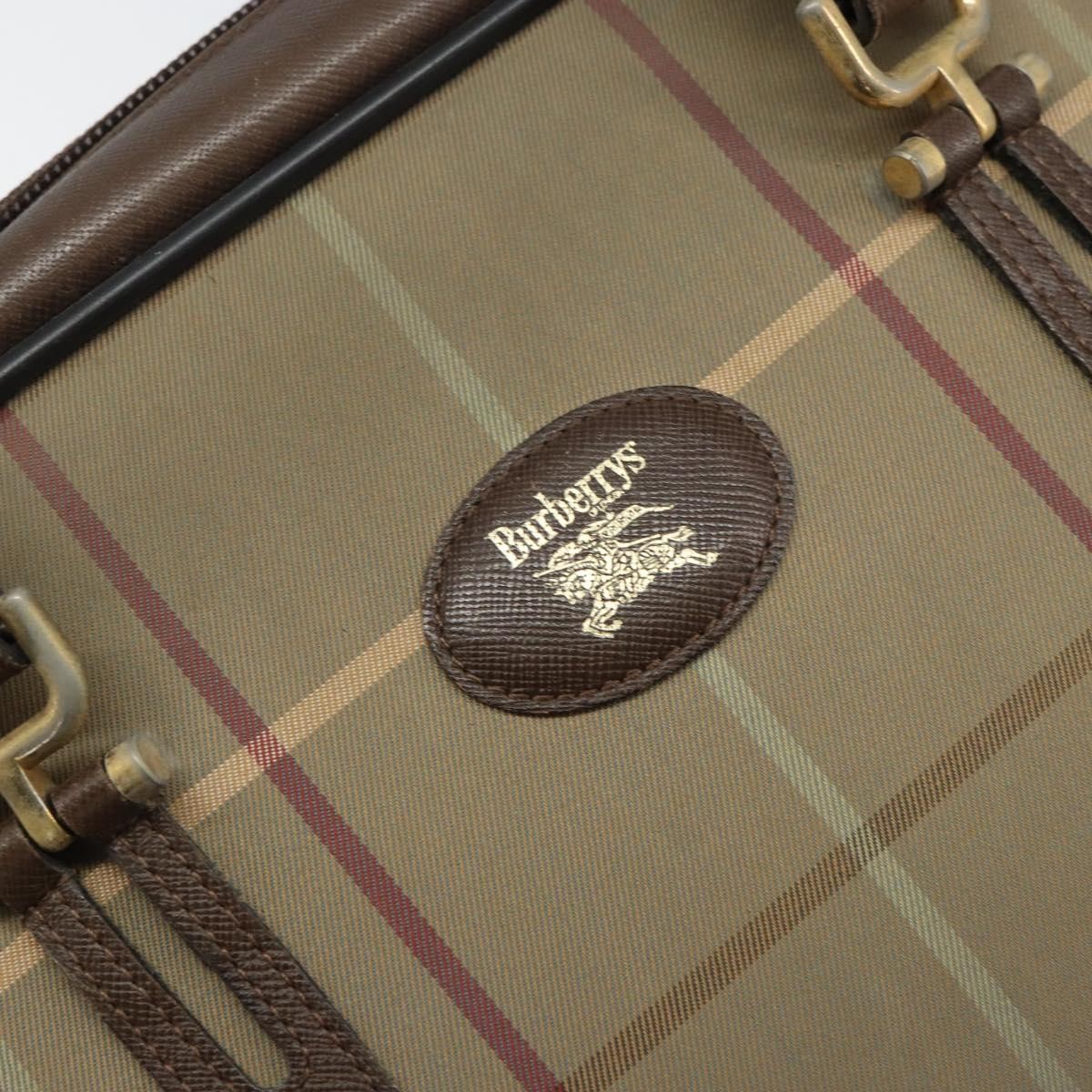 Burberry Nova Handbag Canvas Beige Canvas Handbag (Pre-Owned)