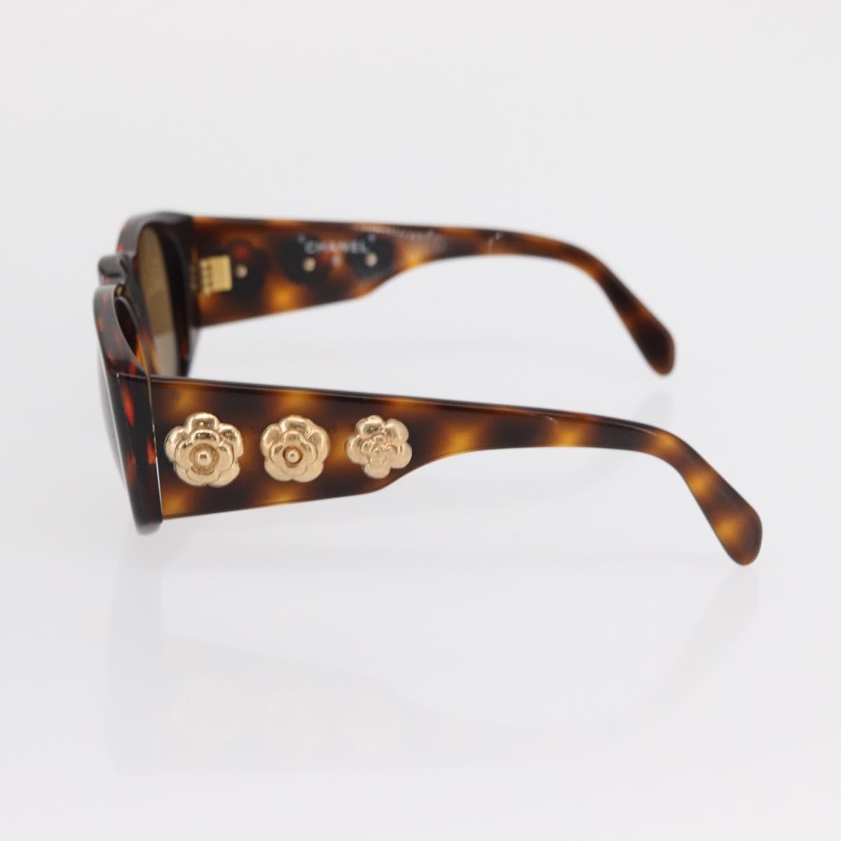 Chanel Camélia Sunglasses Plastic Brown Plastic Sunglasse Accessory (Pre-Owned)