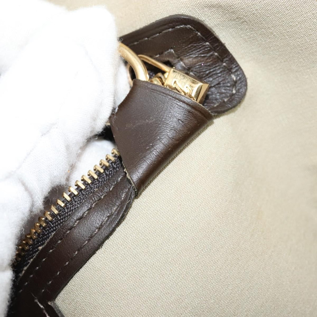 Louis Vuitton Alma Handbag Mini Lin Monogram Khaki Canvas Handbag (Pre-Owned)