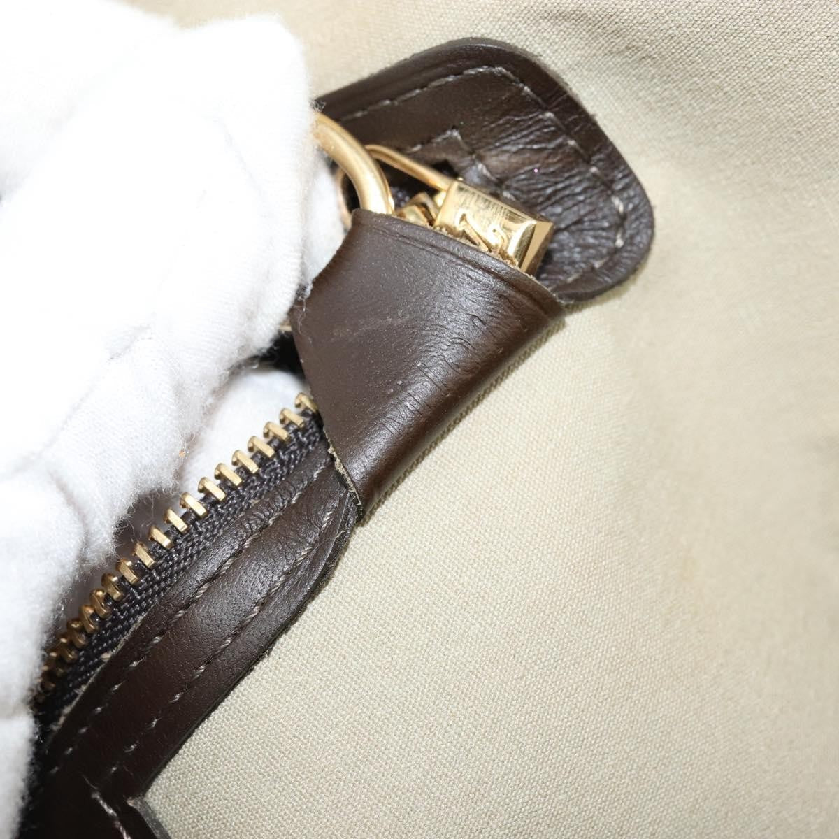 Louis Vuitton Alma Handbag Mini Lin Monogram Khaki Canvas Handbag (Pre-Owned)