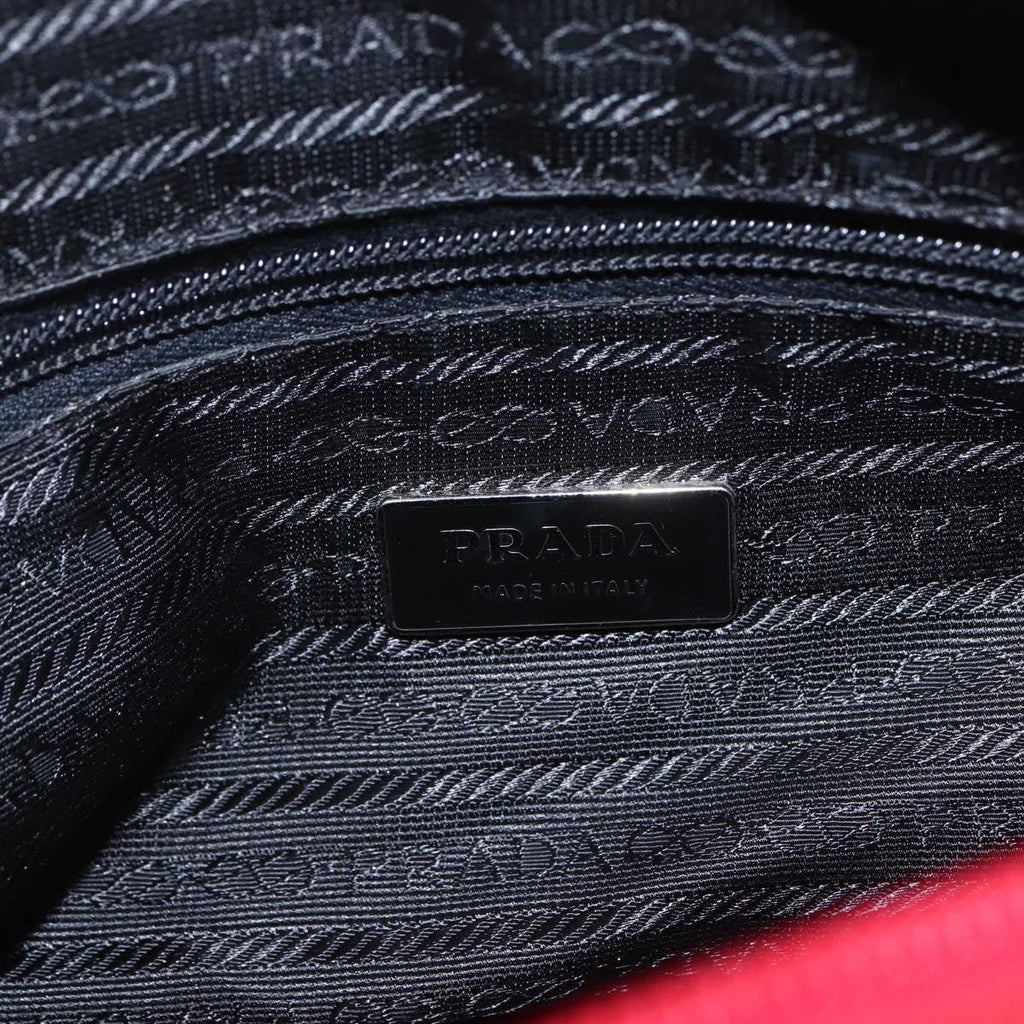 Prada Zip Buckle Messenger Bag Tessuto Red Nylon Shoulder Bag Bag (Pre-Owned)