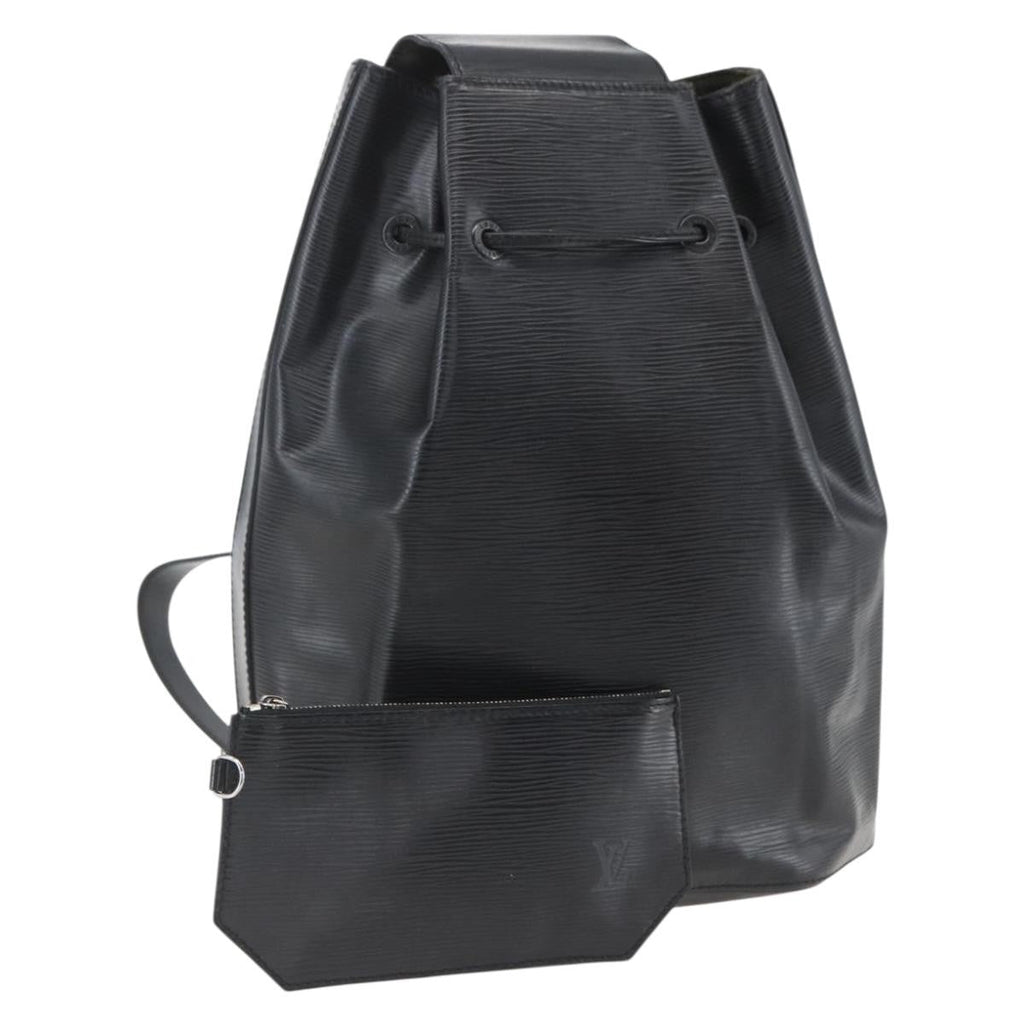 Louis Vuitton Sac A Dos Drawstring Backpack Epi Leather Black Leather Backpack Bag (Pre-Owned)
