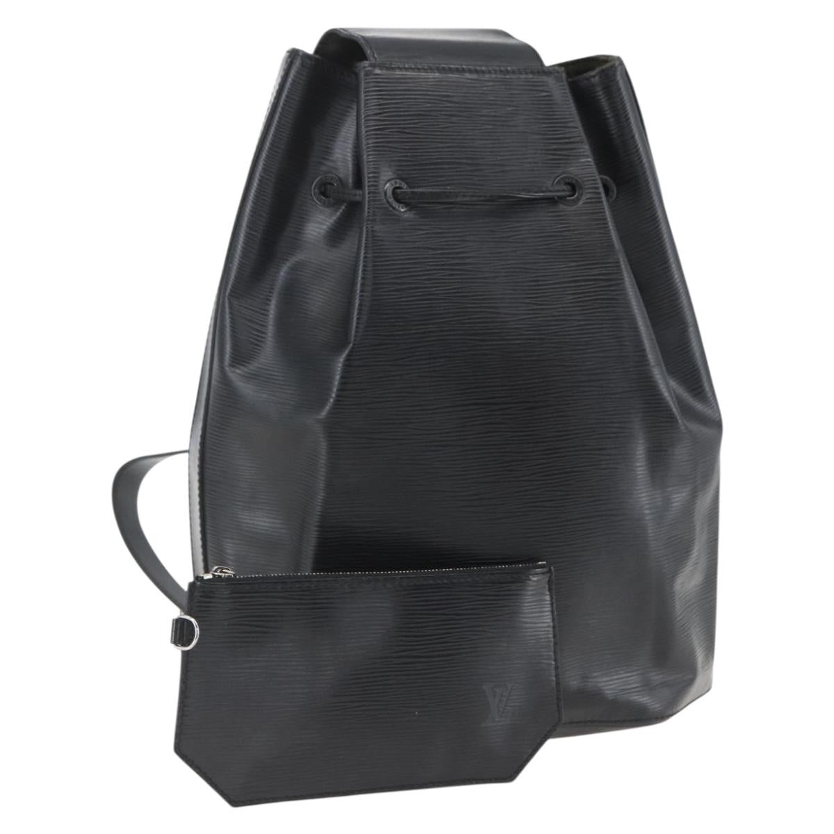 Louis Vuitton Sac A Dos Drawstring Backpack Epi Leather Black Leather Backpack Bag (Pre-Owned)