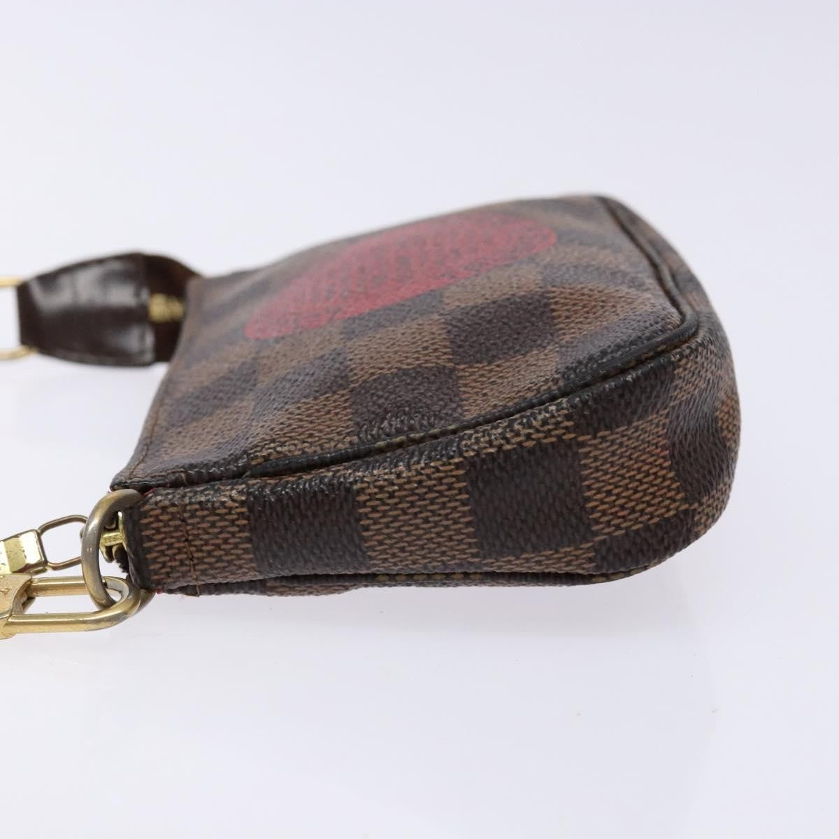 Louis Vuitton Pochette Accessoires Limited Edition Damier Brown Canvas Clutche & Pouche Bag (Pre-Owned)