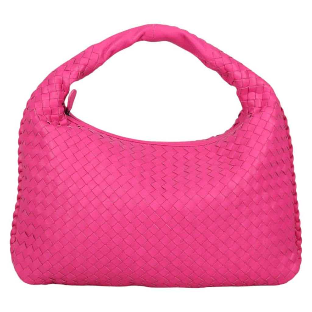 Bottega Veneta Veneta Hobo Intrecciato Nappa Pink Leather Bag (Pre-Owned)