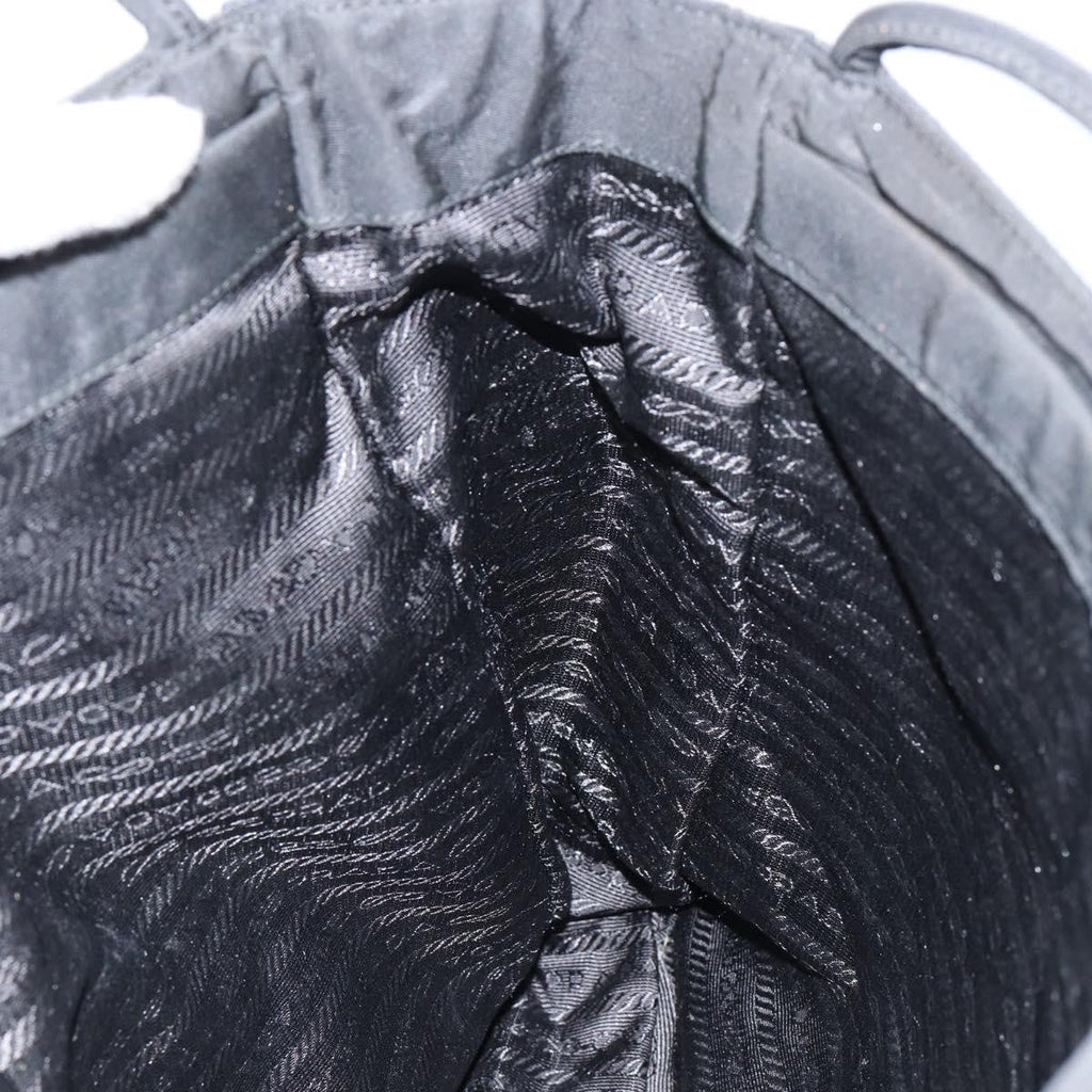Prada Vintage Tote Tessuto Black Nylon Tote Bag Bag (Pre-Owned)