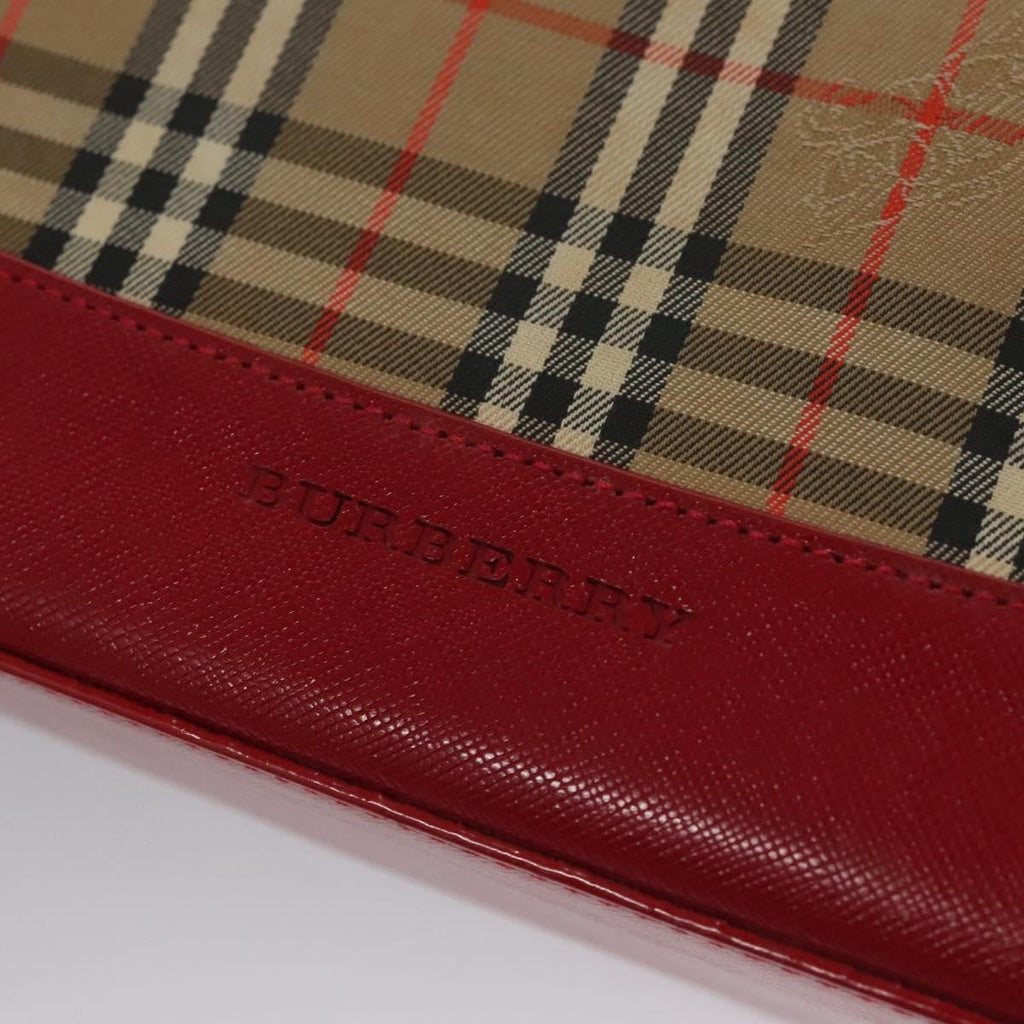 Burberry Nova Check Handbag Nova Check Canvas And Leather Beige Canvas Handbag (Pre-Owned)