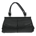 Bottega Veneta Intrecciato Handbag Leather Black Leather Handbag (Pre-Owned)