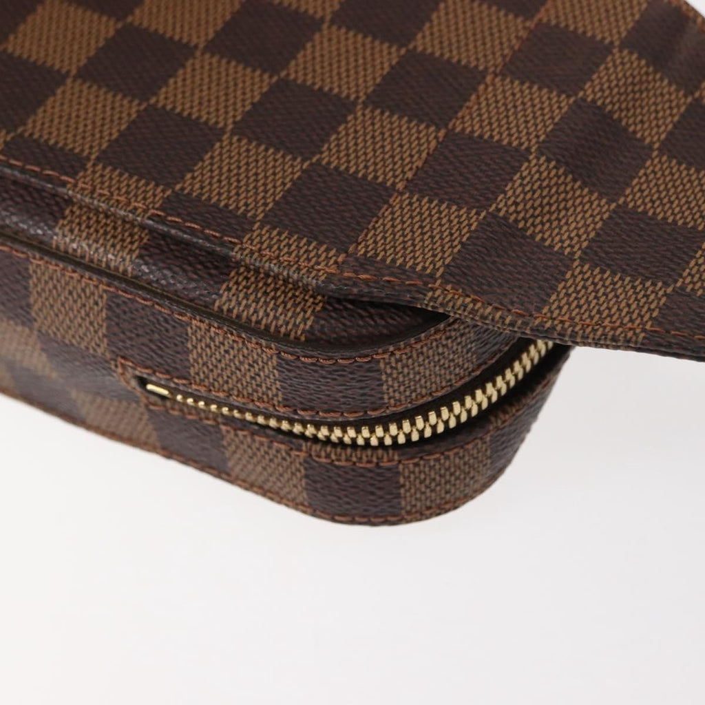 Louis Vuitton Geronimos Waist Bag Damier Brown Canvas Shoulder Bag Bag (Pre-Owned)