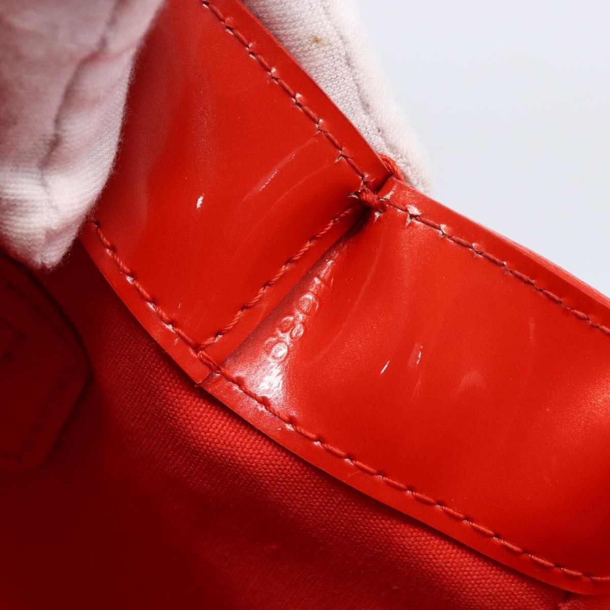 Louis Vuitton Wilshire Handbag Monogram Vernis Orange Patent_Leather Tote Bag Bag (Pre-Owned)