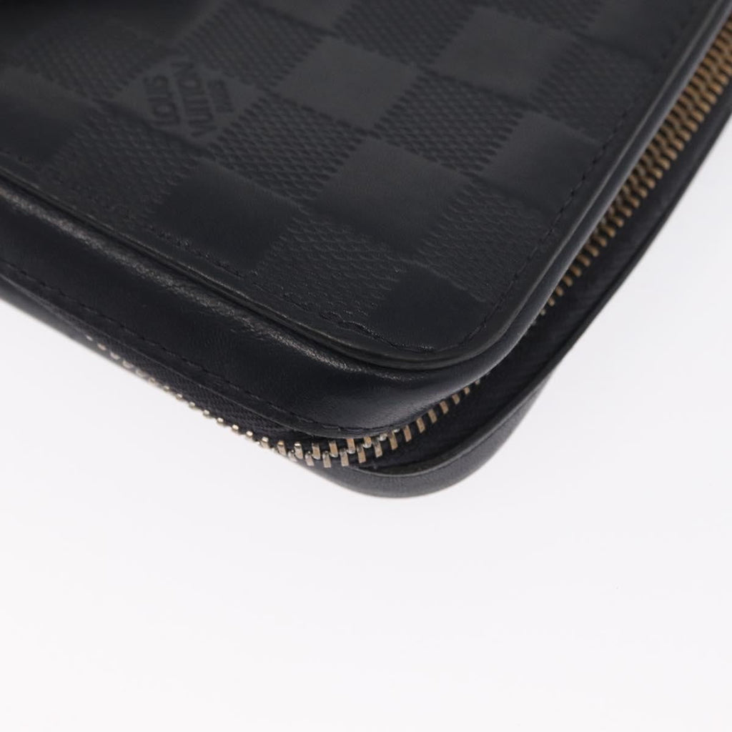 Louis Vuitton Zippy Xl Damier Leather Black Leather Wallets Accessory (Pre-Owned)