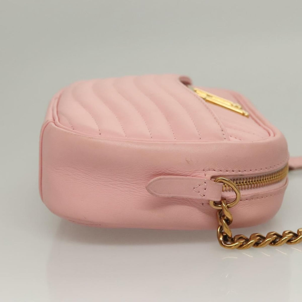 Louis Vuitton New Wave Camera Bag Quilted Leather Pink Leather Bag (Pre-Owned)