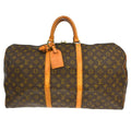 Louis Vuitton Keepall Bag Monogram Canvas Brown Canvas Travel Bag Bag (Pre-Owned)