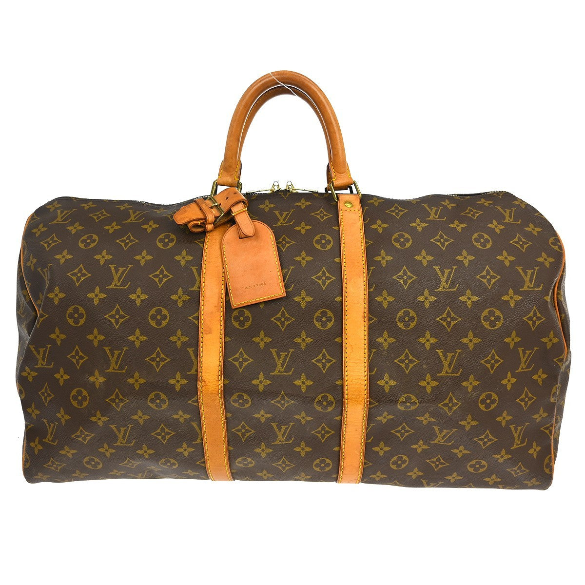 Louis Vuitton Keepall Bag Monogram Canvas Brown Canvas Travel Bag Bag (Pre-Owned)