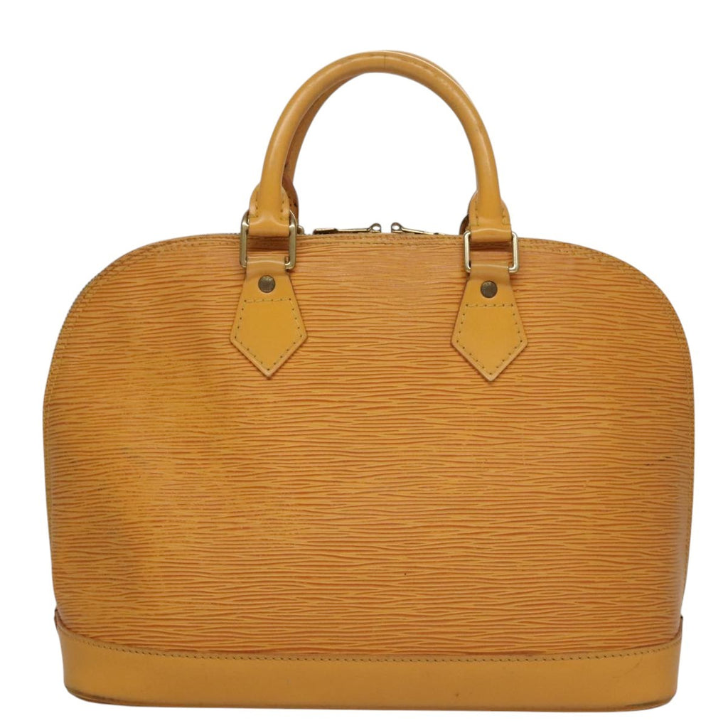 Louis Vuitton Alma Handbag Epi Leather Yellow Leather Handbag (Pre-Owned)