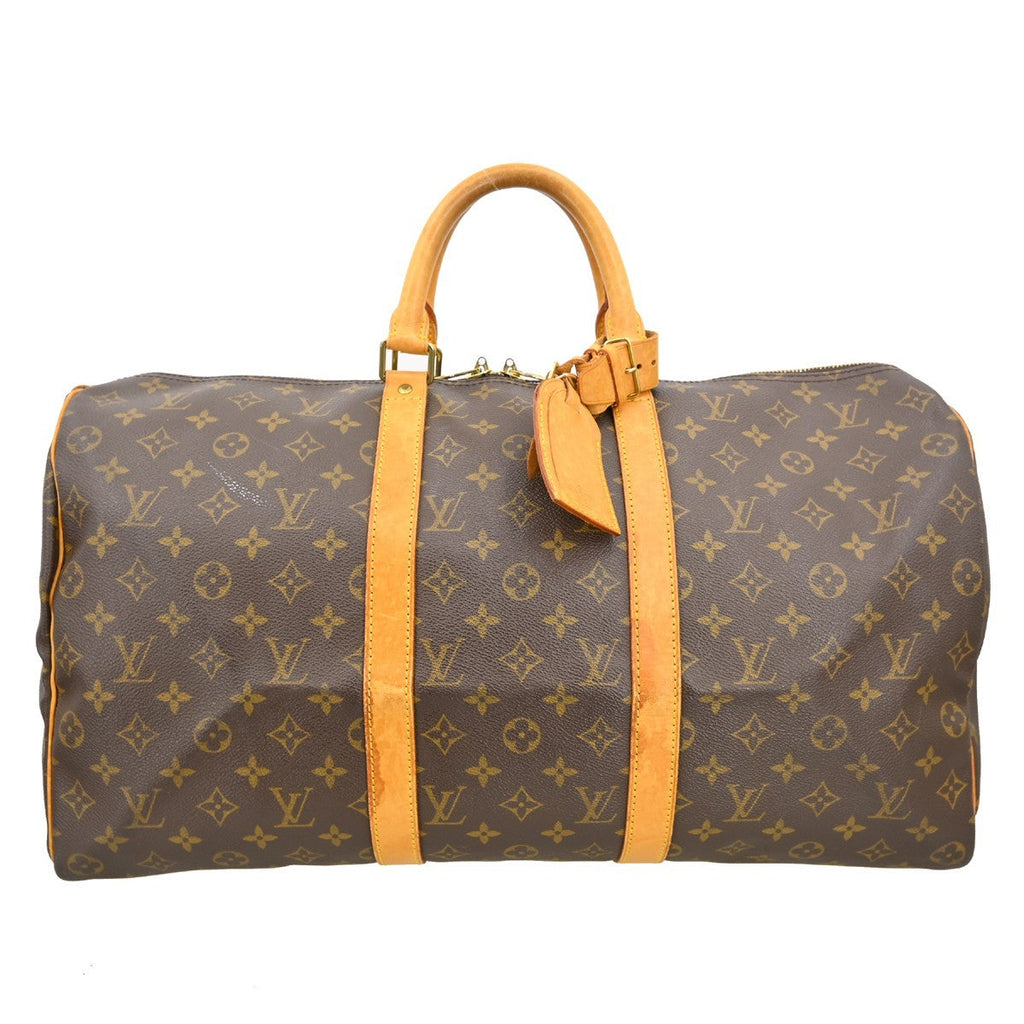Louis Vuitton Keepall Bag Monogram Canvas Brown Canvas Travel Bag Bag (Pre-Owned)