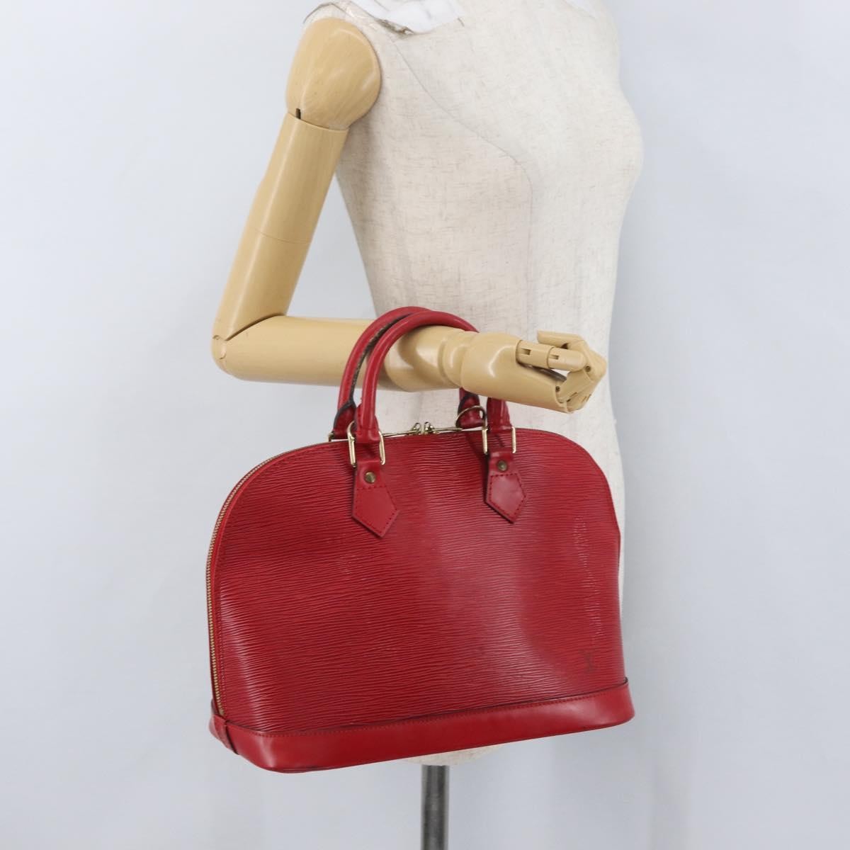 Louis Vuitton Alma Handbag Epi Leather Red Leather Handbag (Pre-Owned)