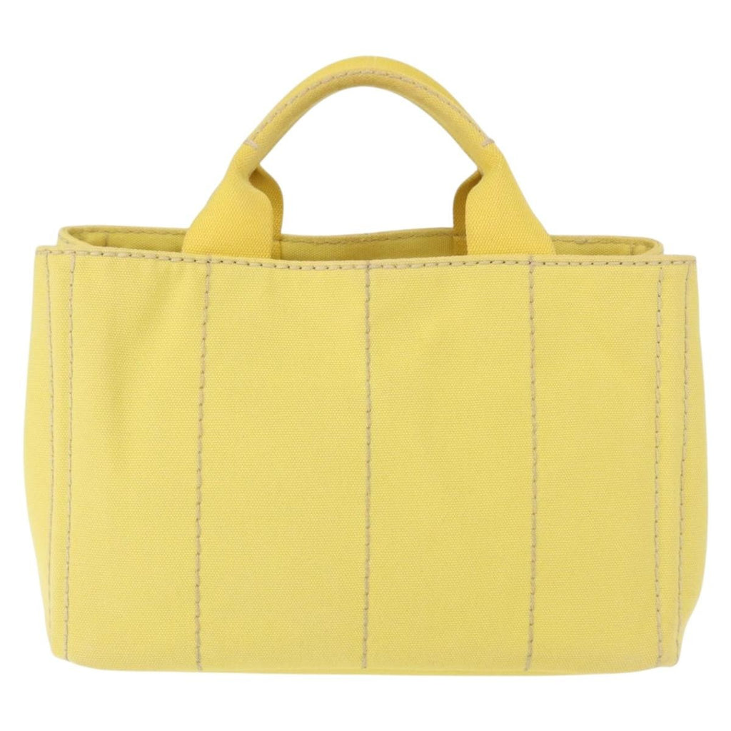 Prada Canapa Convertible Tote Canvas Gold Canvas Tote Bag Bag (Pre-Owned)