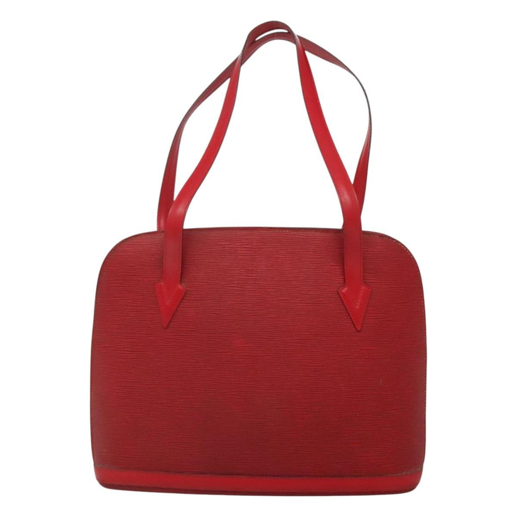 Louis Vuitton Lussac Handbag Epi Leather Red Leather Shoulder Bag Bag (Pre-Owned)