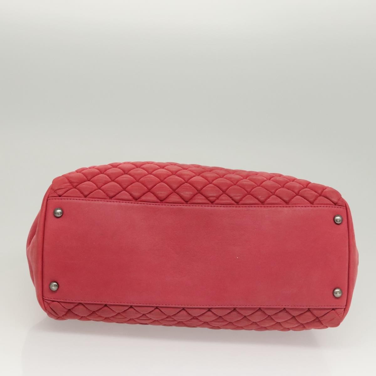 Chanel Matelasse Chain Shoulder Bag Leather Pink Leather Handbag (Pre-Owned)