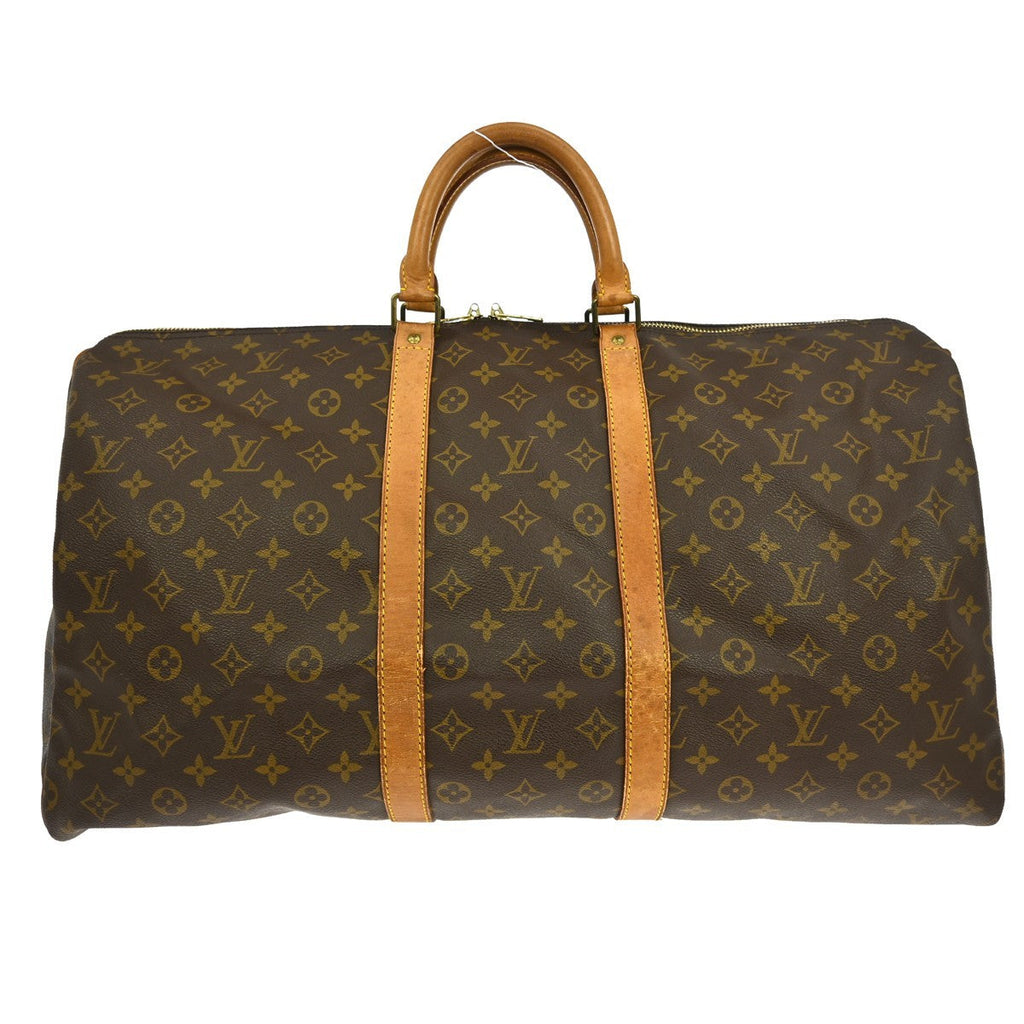 Louis Vuitton Keepall Bag Monogram Canvas Brown Canvas Travel Bag Bag (Pre-Owned)