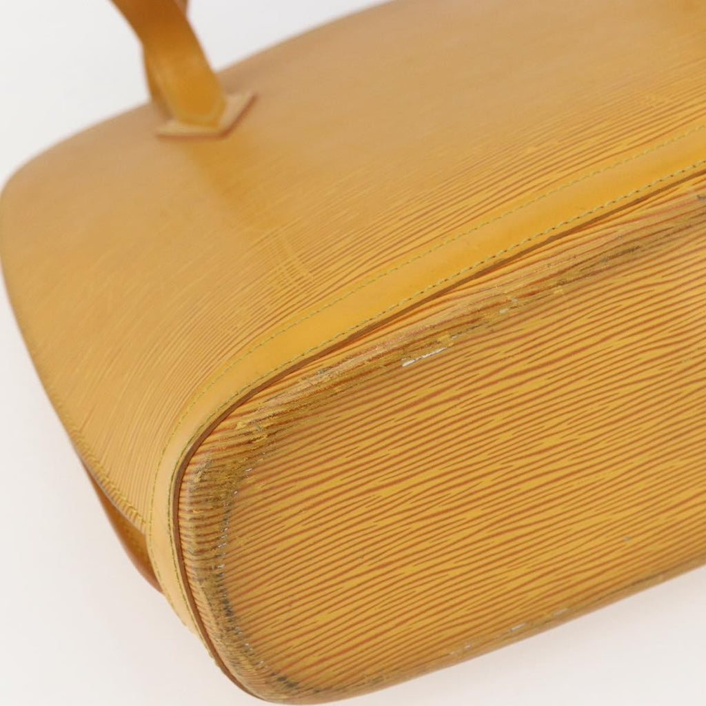 Louis Vuitton Lussac Handbag Epi Leather Yellow Leather Shoulder Bag Bag (Pre-Owned)