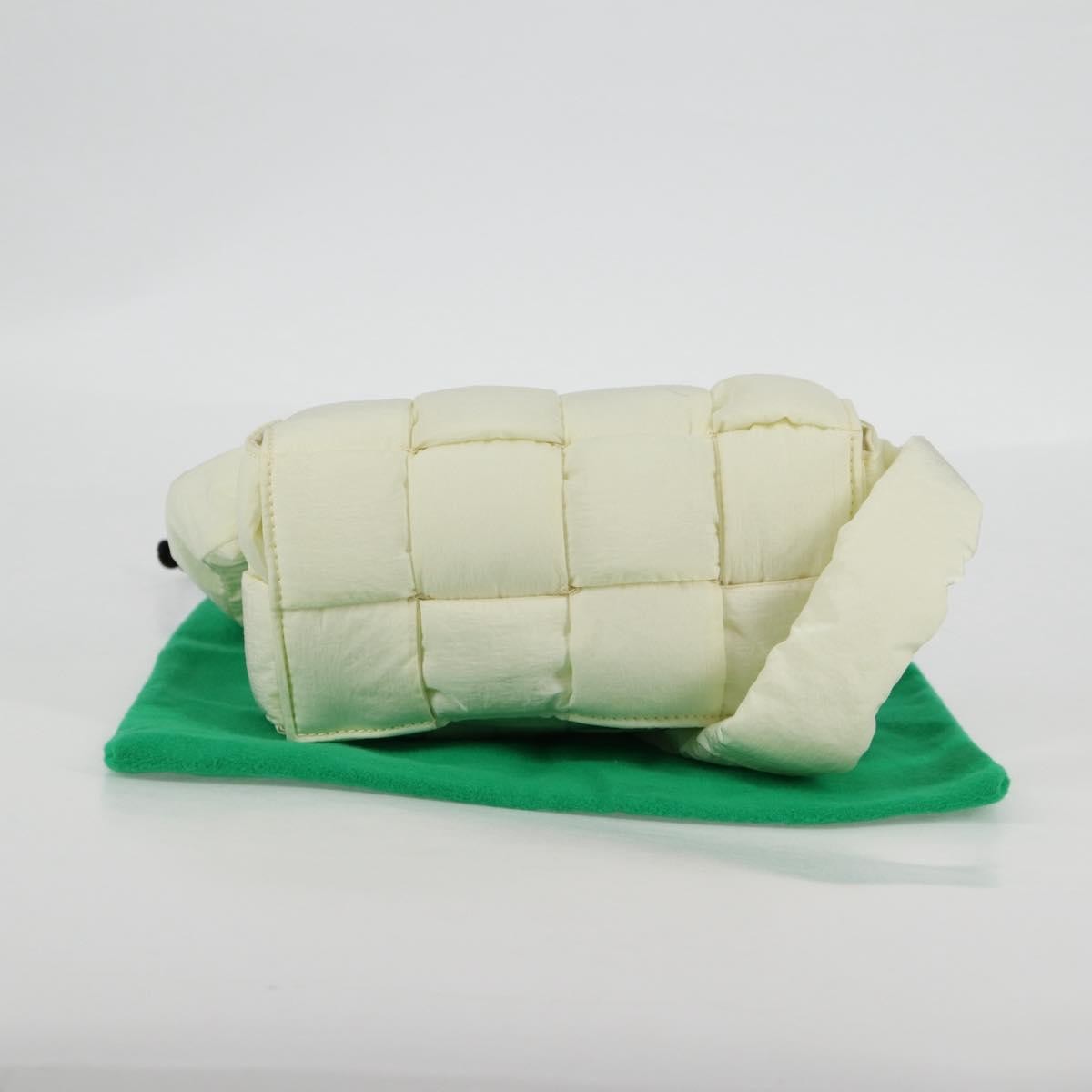 Bottega Veneta Padded Tech Cassette Crossbody Bag Intrecciato Nylon White Synthetic Bag (Pre-Owned)