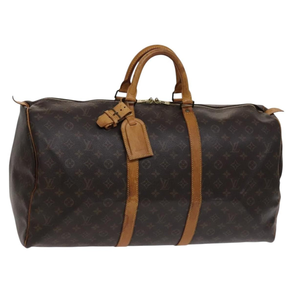 Louis Vuitton Keepall Bag Monogram Canvas Brown Canvas Travel Bag Bag (Pre-Owned)