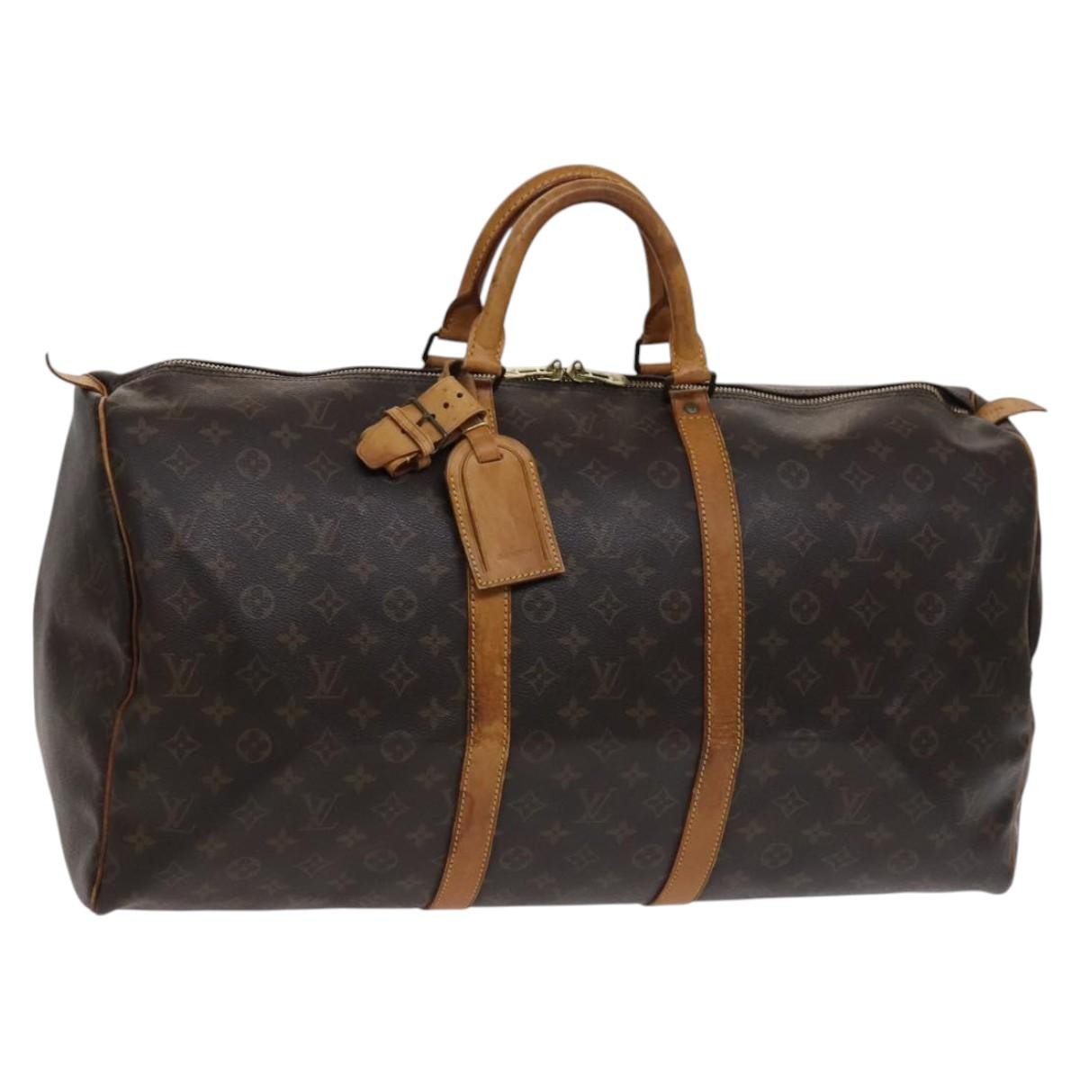 Louis Vuitton Keepall Bag Monogram Canvas Brown Canvas Travel Bag Bag (Pre-Owned)